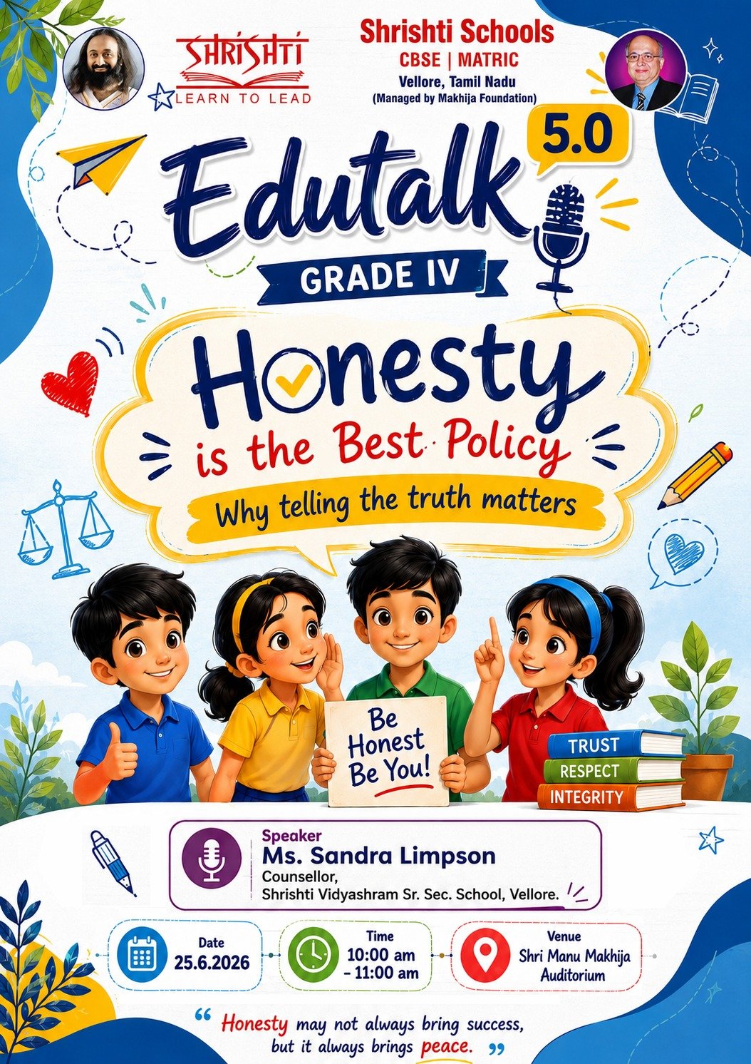 Edutalk 5.0 - Honesty Is The Best Policy For Grade IV